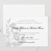 Elegant Classy Dogwood Flower Wedding Kaart (Voorkant / Achterkant)