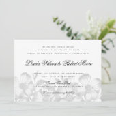 Elegant Classy Dogwood Flower Wedding Kaart (Staand voorkant)