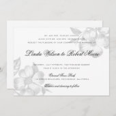 Elegant Classy Dogwood Flower Wedding Kaart (Voorkant / Achterkant)