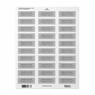 Elegant Classy Dove Grey retouradres Etiket