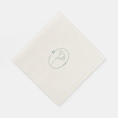 Elegant Classy Emeral Monogram Wedding Napkins Servet (Hoek)