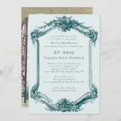 Elegant Classy Emerald Quinceañera 15th Birthday Kaart (Voorkant / Achterkant)