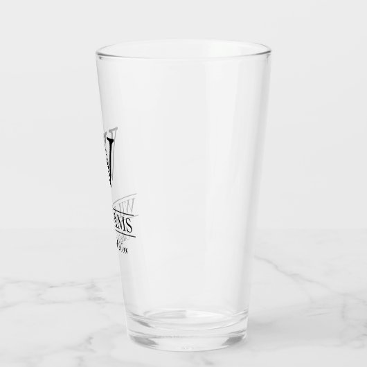 Elegant Classy Family Monogram Naam Glas (Links)