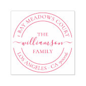 Elegant Classy Family Name Return-adres Zelfinktende Stempel (Design)