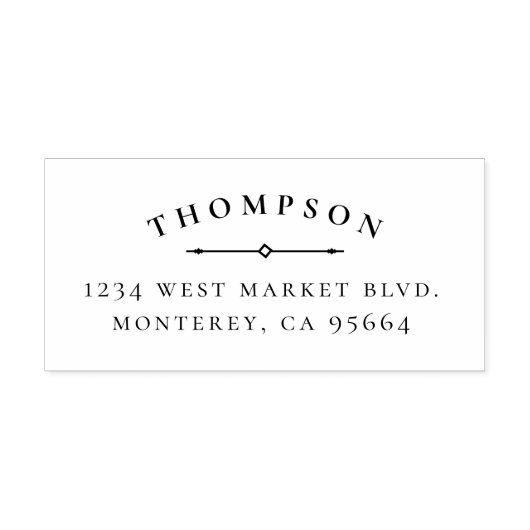 Elegant Classy Family Return - Aangepast adres Rubberstempel (Afrduk)