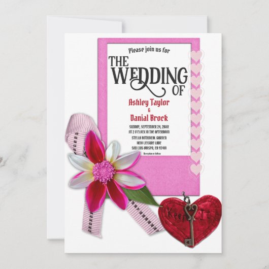 Elegant Classy Fancy Rode Romantische Plechtige br Kaart (Voorkant)