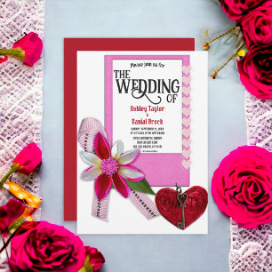 Elegant Classy Fancy Rode Romantische Plechtige br Kaart