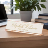 Elegant Classy Faux Gold Custom Desk Bureau Naambordje