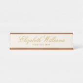 Elegant Classy Faux Gold Custom Desk Bureau Naambordje (Voorkant)