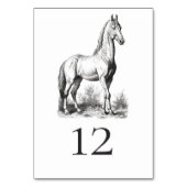 Elegant Classy Formal Horse Equestrian Wedding Kaart (Voorkant)