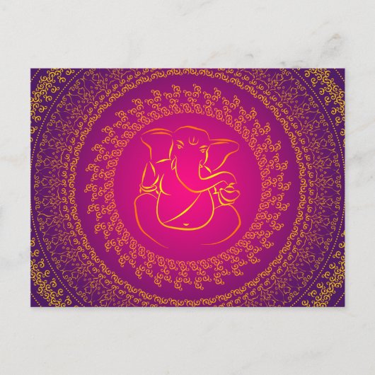 Elegant Classy Ganesh/ Indian God Briefkaart (Voorkant)