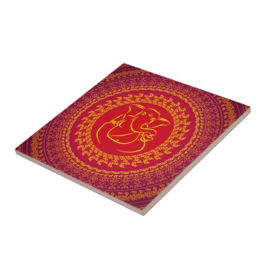 Elegant Classy Ganesh/ Indian God Tile Tegeltje (Zijkant)
