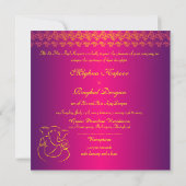 Elegant Classy Ganesh Indian Wedding Invitation Kaart (Achterkant)