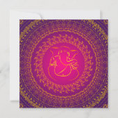 Elegant Classy Ganesh Indian Wedding Invitation Kaart (Voorkant)