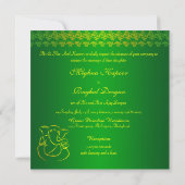 Elegant Classy Ganesh Indian Wedding Invitation Kaart (Achterkant)