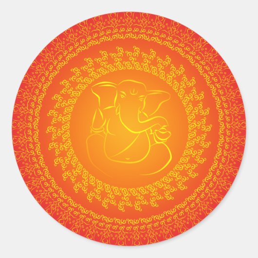 Elegant Classy Ganesh / Indiase God Sticker (Voorkant)