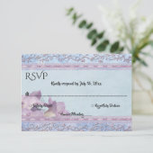 Elegant Classy Glamoureuze Classic Formal Wedding RSVP Kaartje (Staand voorkant)