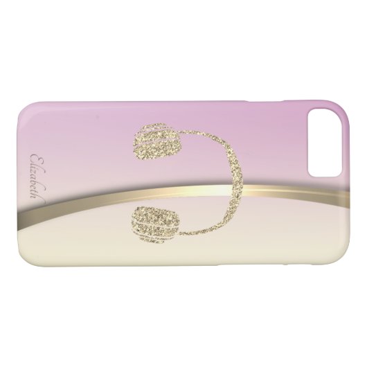 Elegant Classy Glitter Headphones - Persoonlijk Case-Mate iPhone Case (Achterkant (Horizontaal))