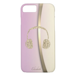Elegant Classy Glitter Headphones - Persoonlijk iPhone 8/7 Hoesje