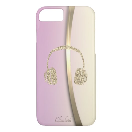 Elegant Classy Glitter Headphones - Persoonlijk Case-Mate iPhone Case (Achterkant)