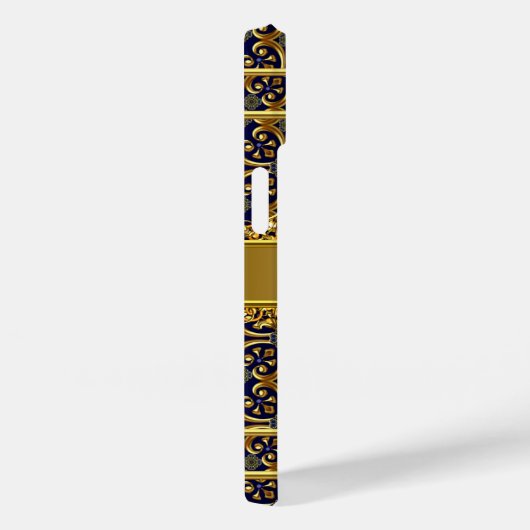 Elegant Classy Gold Blue Case-Mate iPhone Case (Achterkant / Rechts)