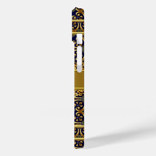 Elegant Classy Gold Blue Case-Mate iPhone Case (Achterkant / Links)