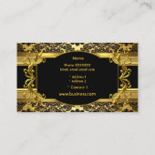 Elegant Classy Gold Damask Floral Profile Visitekaartje (Achterkant)