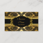 Elegant Classy Gold Damask Floral Profile Visitekaartje (Voorkant)