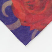 Elegant Classy Gold Damask  Red Rose Paars Fleece Deken (Hoek)