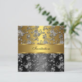 Elegant Classy Gold Embossed Floral 2 Kaart (Staand voorkant)