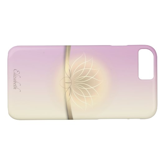 Elegant Classy Gold Lotus - Gepersonaliseerd Case-Mate iPhone Case (Achterkant (Horizontaal))