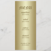 Elegant Classy Gold-menukaart Menu (Voorkant)