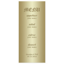 Elegant Classy Gold-menukaart