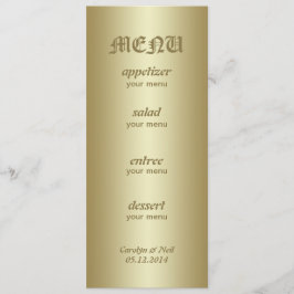 Elegant Classy Gold-menukaart Menu