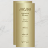 Elegant Classy Gold-menukaart Menu (Voorkant / Achterkant)