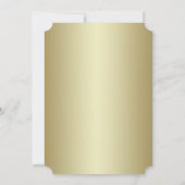 Elegant Classy | Gold Ticket | Bachelorette Invite Kaart (Achterkant)