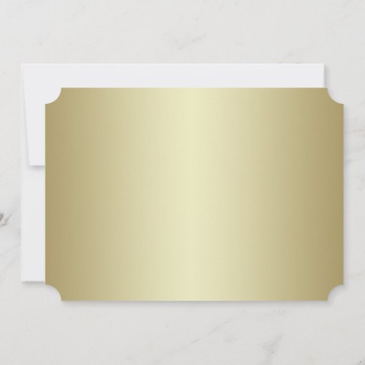 Elegant Classy | Gold Ticket | Weddenschap Harteli Kaart (Achterkant)