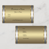 Elegant Classy Goud Brons zilver Visitekaartje (Voorkant / Achterkant)