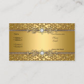 Elegant Classy Goud Damask Embossed Jewel Visitekaartje (Achterkant)