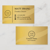 Elegant Classy Gouden Professioneel Modern Gouden Visitekaartje (Voorkant / Achterkant)