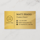 Elegant Classy Gouden Professioneel Modern Gouden Visitekaartje (Voorkant)