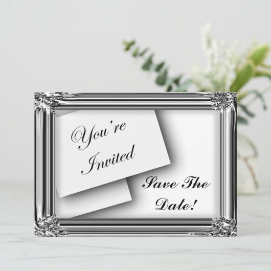 Elegant, Classy Invitations Save The Date (Staand voorkant)
