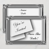 Elegant, Classy Invitations Save The Date (Voorkant / Achterkant)