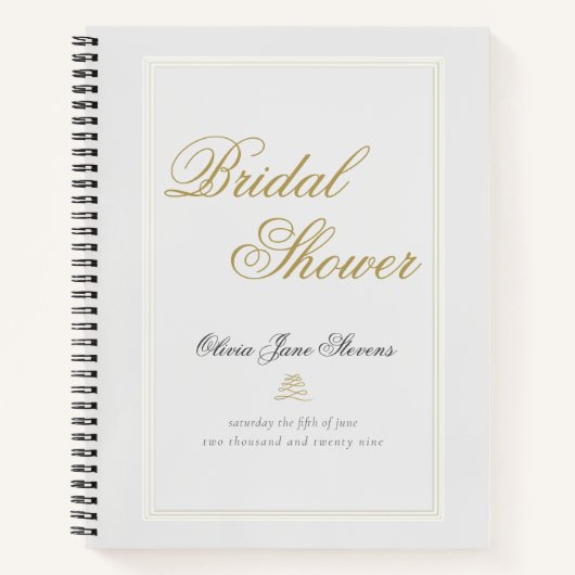 Elegant Classy Ivory Lijst Gift List Notitieboek (Voorkant)