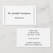 Elegant & Classy kinderarts Visitekaartje (Voorkant / Achterkant)