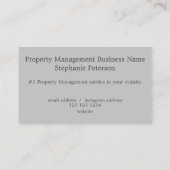 Elegant Classy Lila Custom Photo Grey Management Visitekaartje (Achterkant)