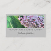 Elegant Classy Lila Custom Photo Grey Management Visitekaartje (Voorkant)