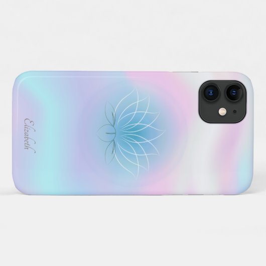 Elegant Classy Lotus Holographic Case-Mate iPhone Case (Achterkant (horizontaal))