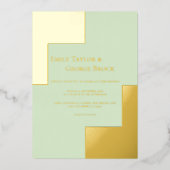 Elegant Classy Luxury Gold Silver Modern Wedding Folie Uitnodiging (Voorkant)