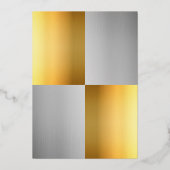 Elegant Classy Luxury Modern Wedding Silver Gold Folie Uitnodiging (Achterkant)